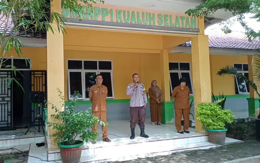 PERINGATAN: SMKN 1 PP Labura memberikan peringatan pada siswa untuk tidak coret baju dan konvoi.