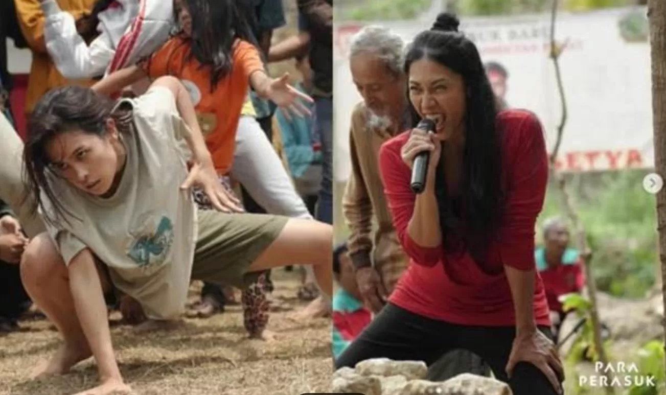 FILM: Anggun C Sasmi dan Maudy Ayunda saat bermain film