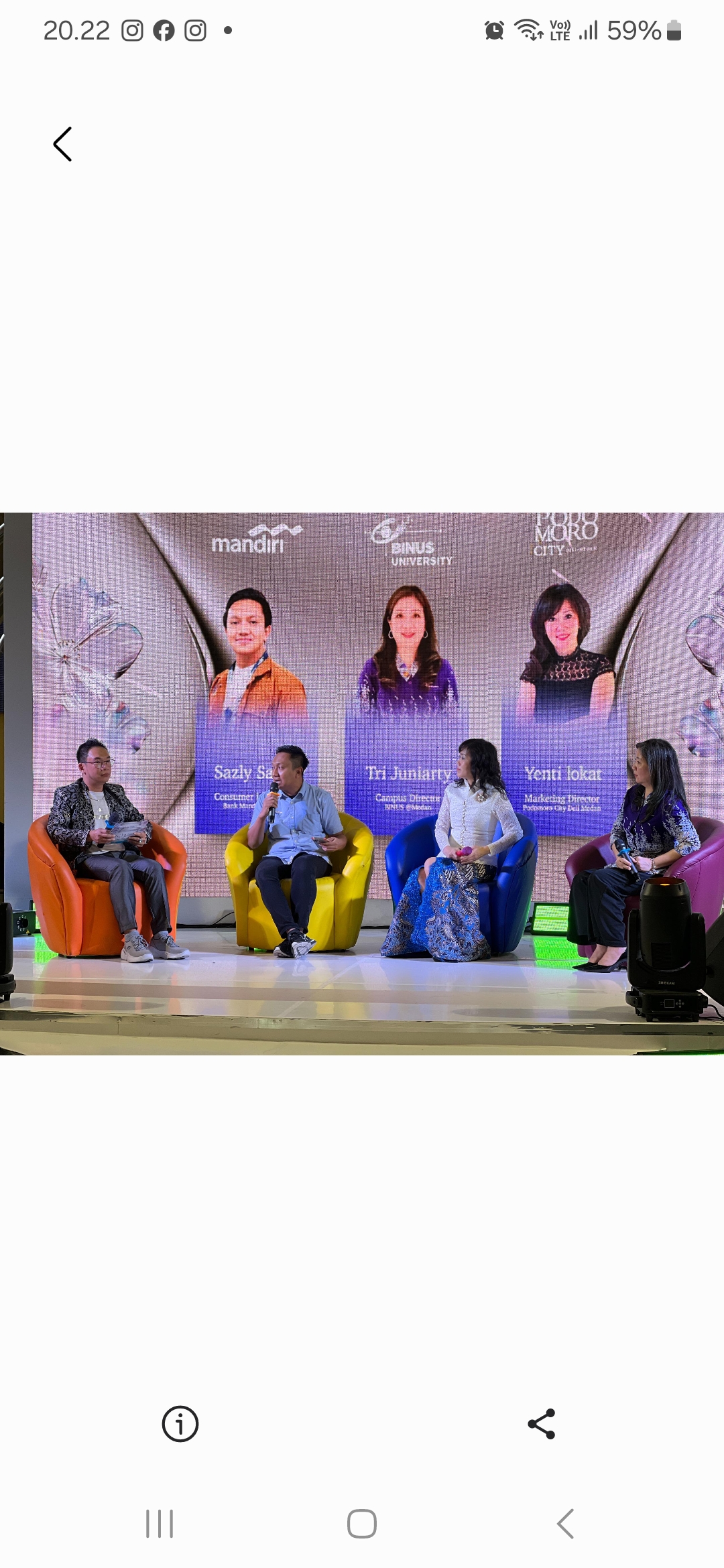 TALK SHOW: Para narasumber pada acara talkshow yang diadakan oleh Binus @Medan dan Podomoro Delipark.