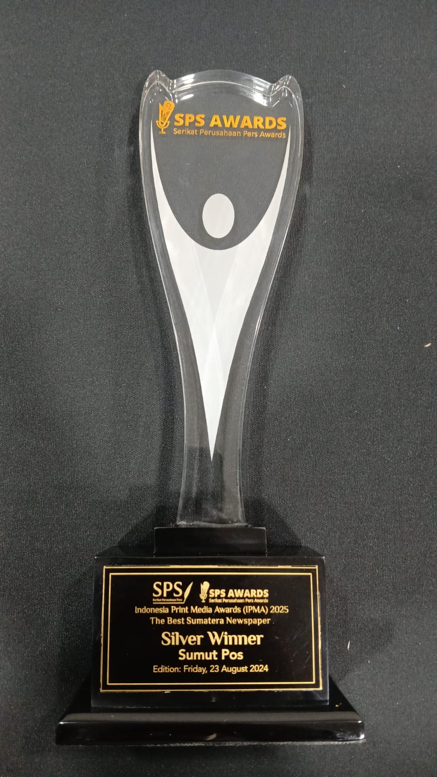 SABET: Sumut Pos menyabet Silver Winner Kategori Indonesia Print Media Award (IPMA) 2025 pada ajang  SPS Awards 2024 di Hall Dewan Pers Jakarta, Jumat (23/5).