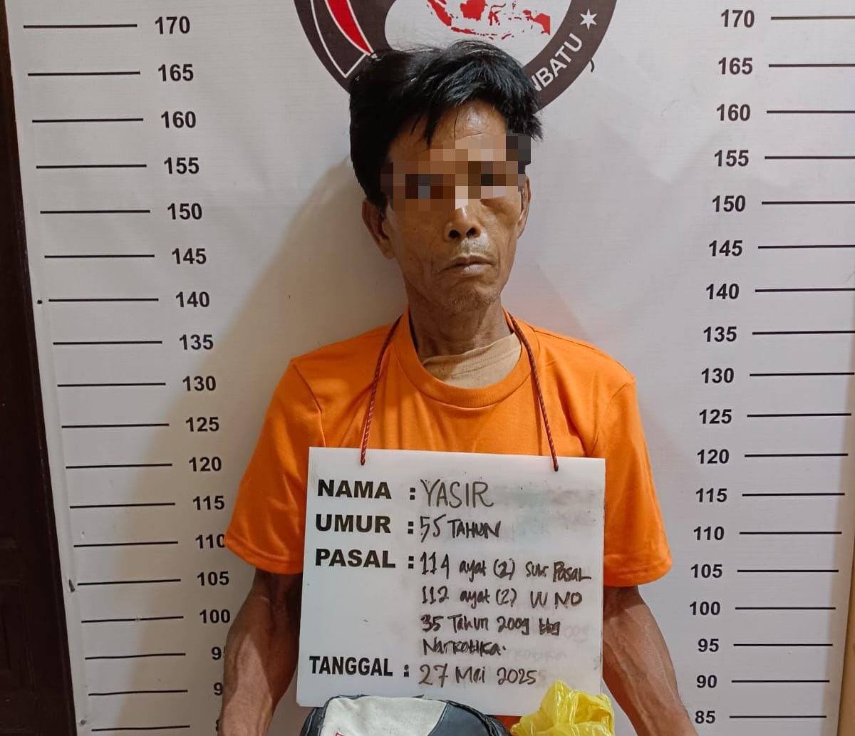 TANGKAP: Pelaku Bandar Sabu di Bilah Hilir ditangkap Polres Sergai.