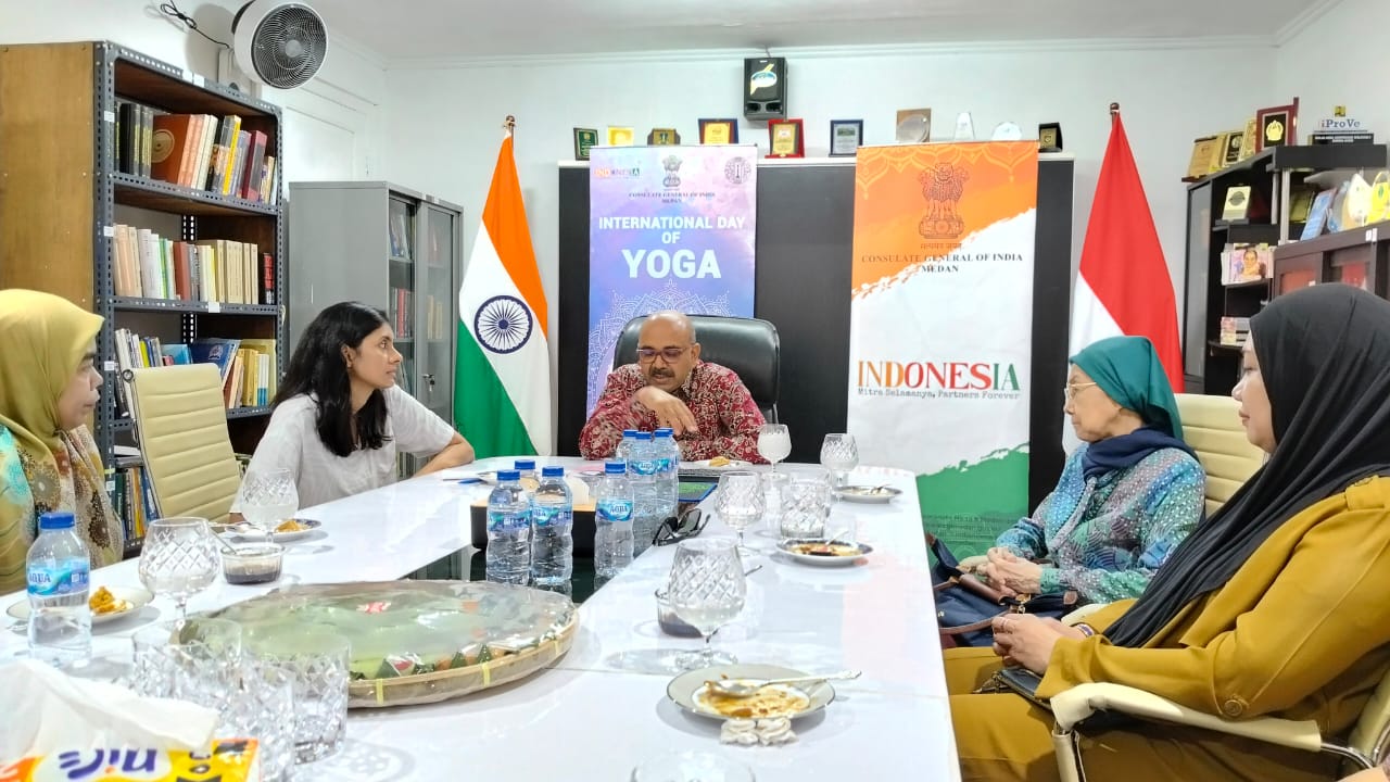 Konsul&nbsp;Jenderal India di Medan Ravi Shankar Goel dalam kegiatan silaturahmi dengan rekan media di Konsulat&nbsp;Jenderal India di Medan&nbsp;(2/6/2025).