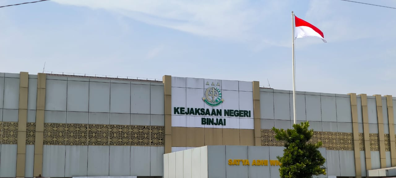 Teddy Akbari/Sumut Pos Kantor Kejari Binjai di Jalan Tengku Amir Hamzah, Kelurahan Jatimakmur, Binjai Utara.