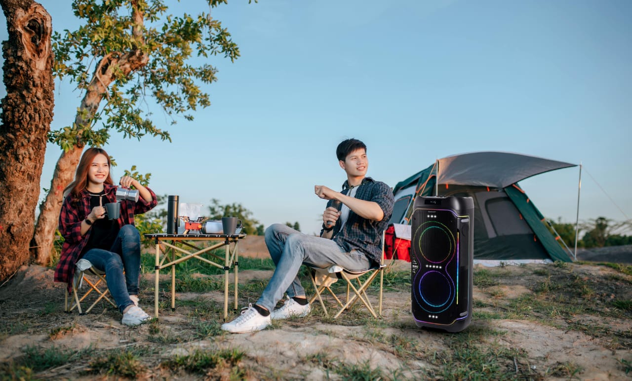 TERBARU: Sharp Electronicresmi meluncurkan produk terbaru,  SHARP Portable Party Speaker Series.  ISTIMEWA/SUMUT POS