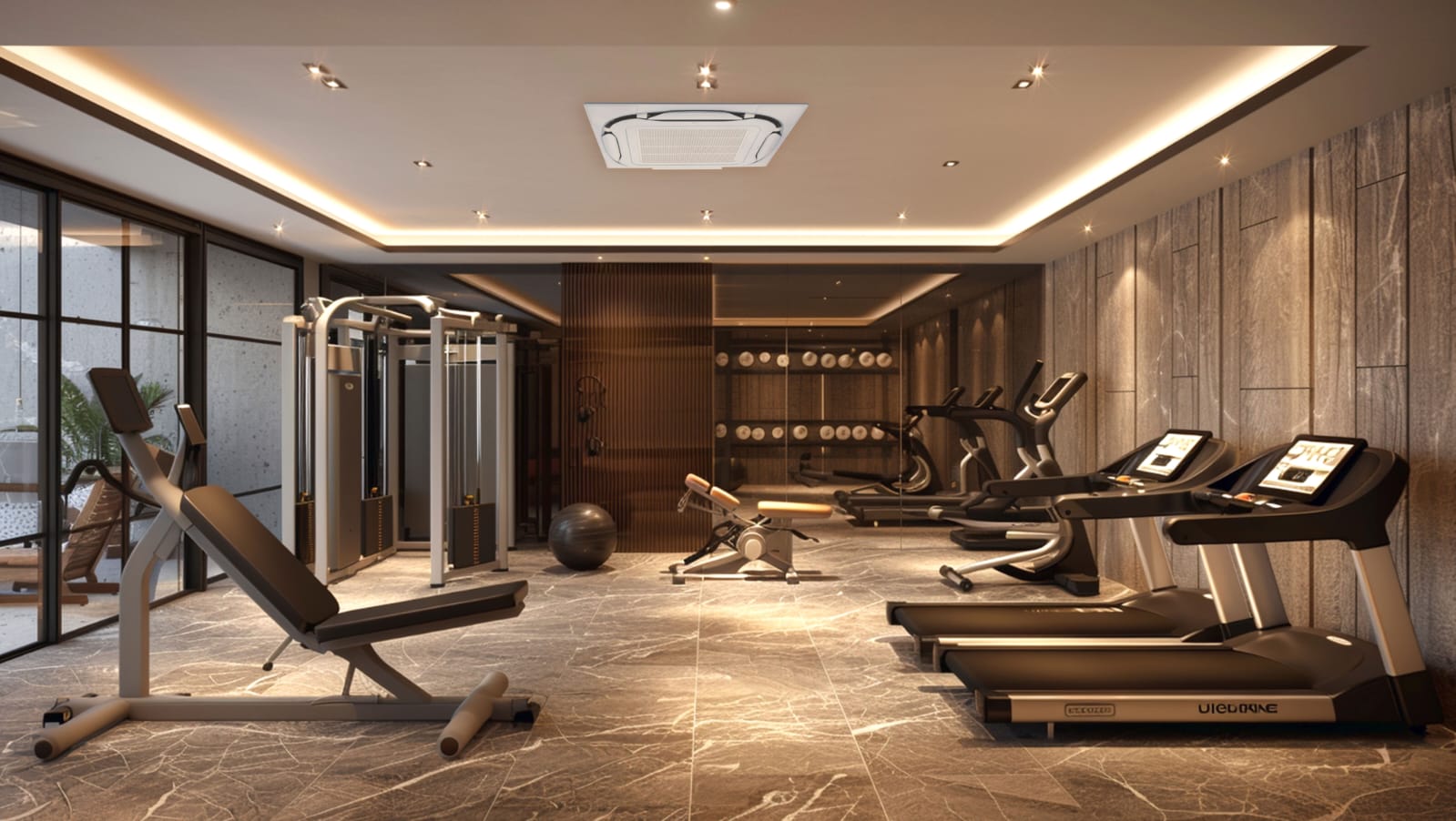 UDARA: Tata udara khusus untuk tempat gym membuat pelanggan menjadi lebih tenang saat bergerak. (Dok: Daikin)