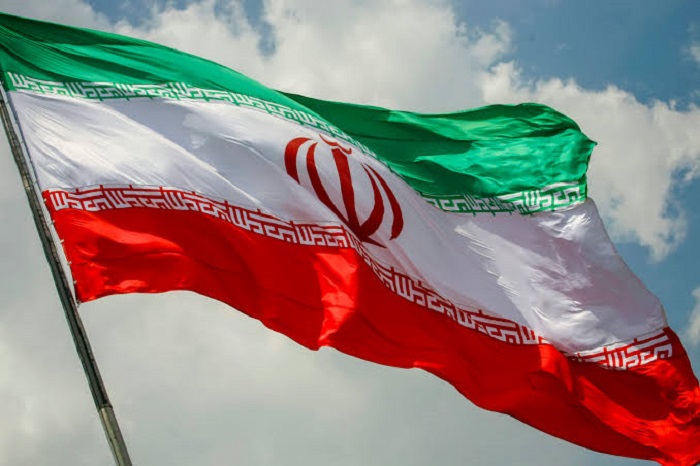 Ilistrasi bendera Iran.