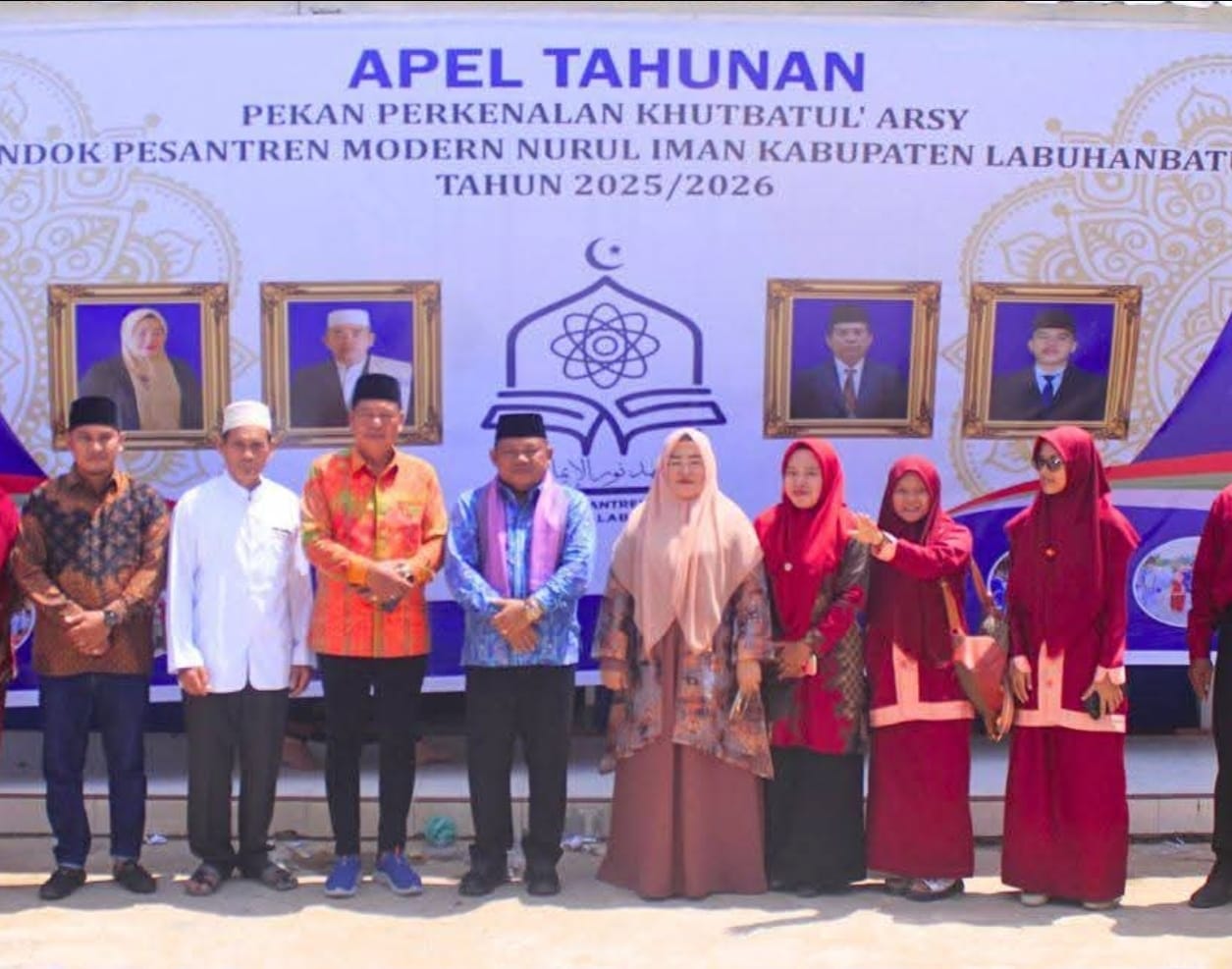 APEL: Wabup Labuhanbatu menghadiri Apel Tahunan 2025 Pondok Pesantren Modern Nurul Iman Labuhanbatu.