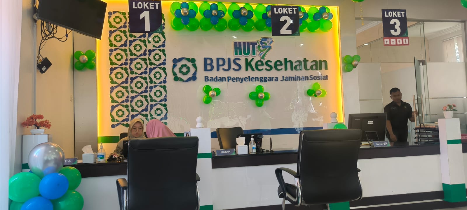 Meja pelayanan BPJS Kesehatan Langkat di Stabat