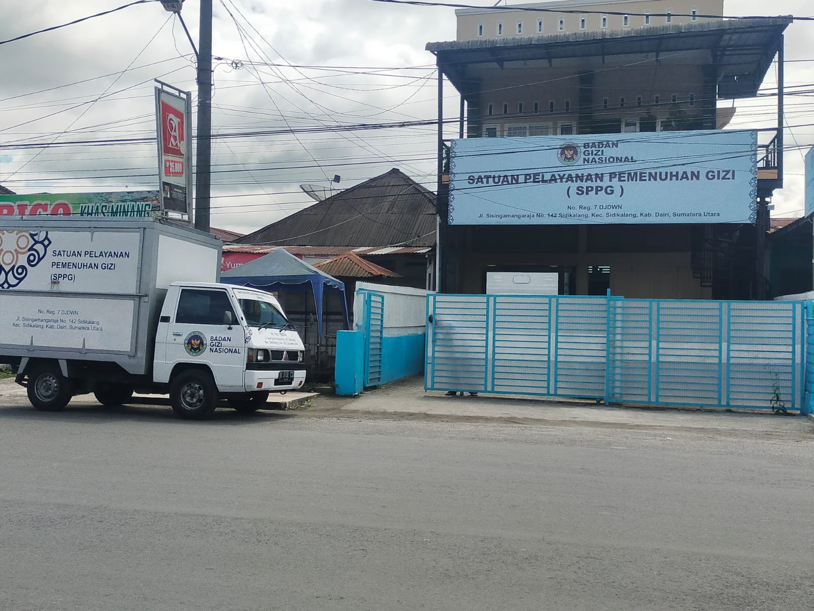DAPUR UMUM: Salah satu SPPG/dapur umum MBG berlokasi di Jalan Sisingamangaraja, Sidikalang, Kabupaten Dairi.