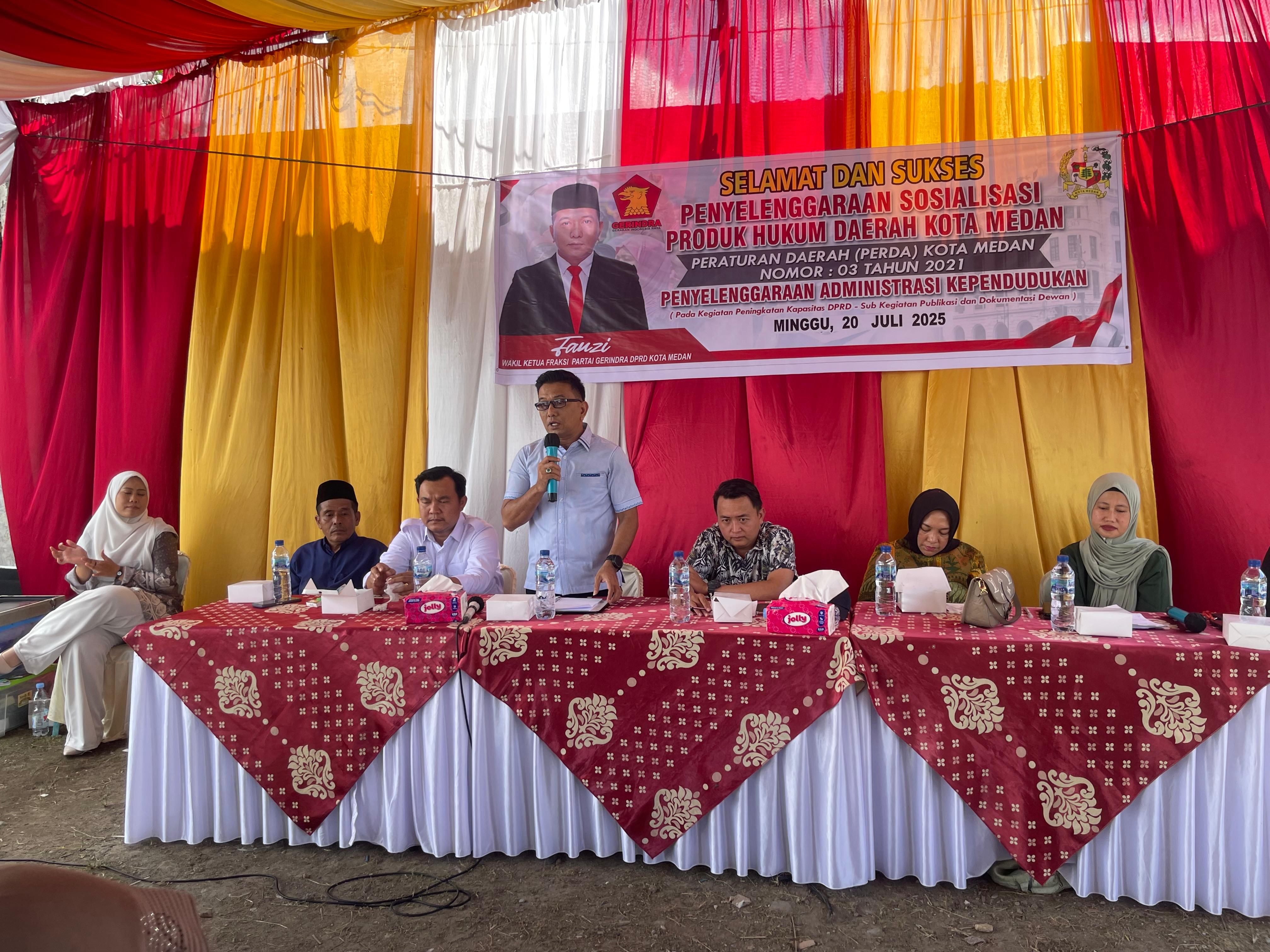 SOSPERFauzi saat Sosialisasi Peraturan (Sosper) Daerah Nomor:3 Tahun 2021 tentang Penyelenggaraan Adminduk.