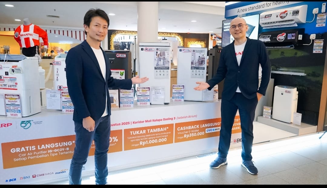 Sharp menyelenggarakan New Dehumidifier Exhibition yang digelar di Koridor Mall Kelapa Gading 3 (sebelah Atrium), dari 30 Juli 3 Agustus 2025