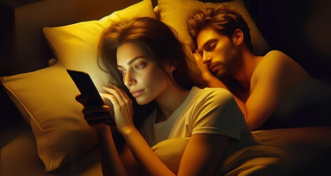 Ilustrasi posisi tidur suami istri (pikabay.com).