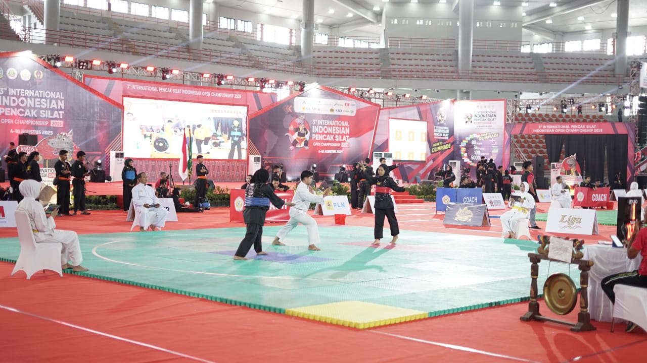 INDONESIA OPEN: Pertandingan 3rd International Indonesian Pencak Silat Open Championship 2025 di Gedung Serbaguna Pemprovsu