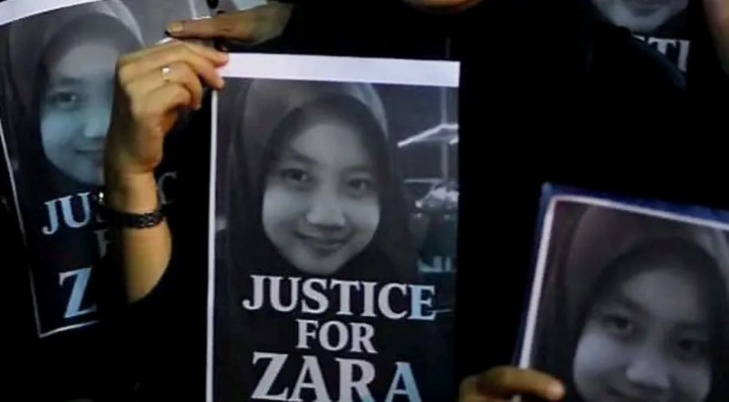 Selebaran Justice For Zara di Malaysia. (The Vibes)