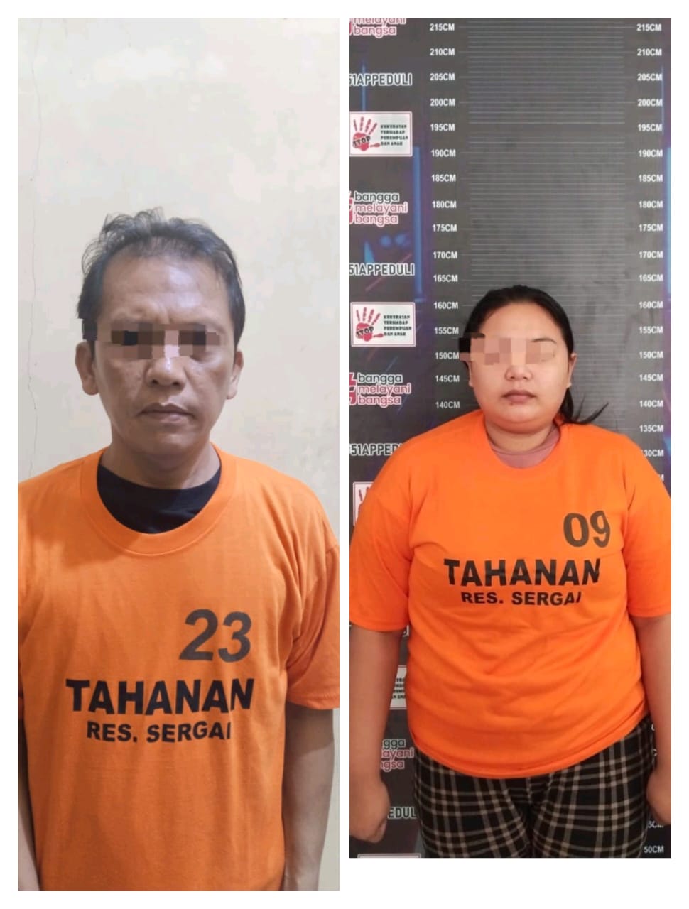 KASIR: Polres Sergai amankan pemilik dan kasir Cafe Galaxy terkait kasus eksploitasi anak. (Dok: Fadli/Sumut Pos)