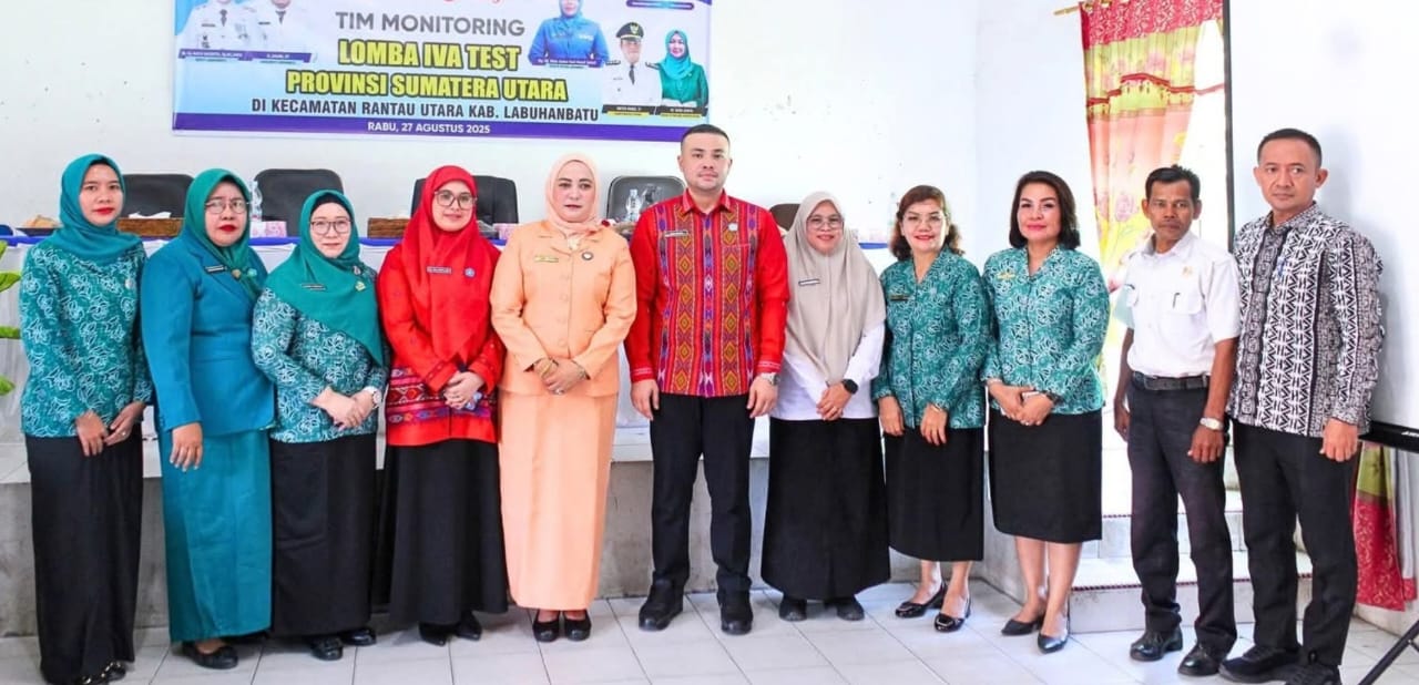 KUNJUNG: Tim Monitoring Lomba Iva Test PKK Provinsi Sumatera Utara Kunjungi Labuhanbatu. (Dok: Fajar/Sumut Pos)