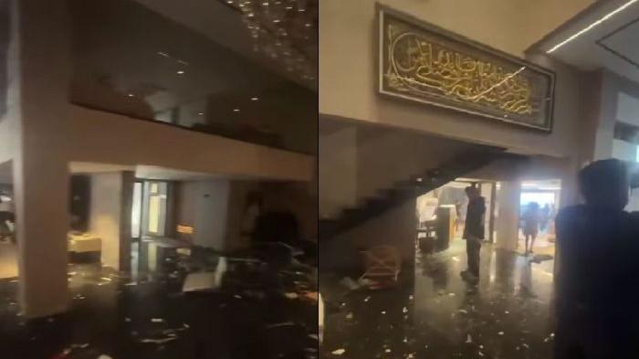 JARAH: Rumah Ahmad Sahroni di Tanjung Priok Jakarta Utara dijarah oleh massa. (Dok: X)