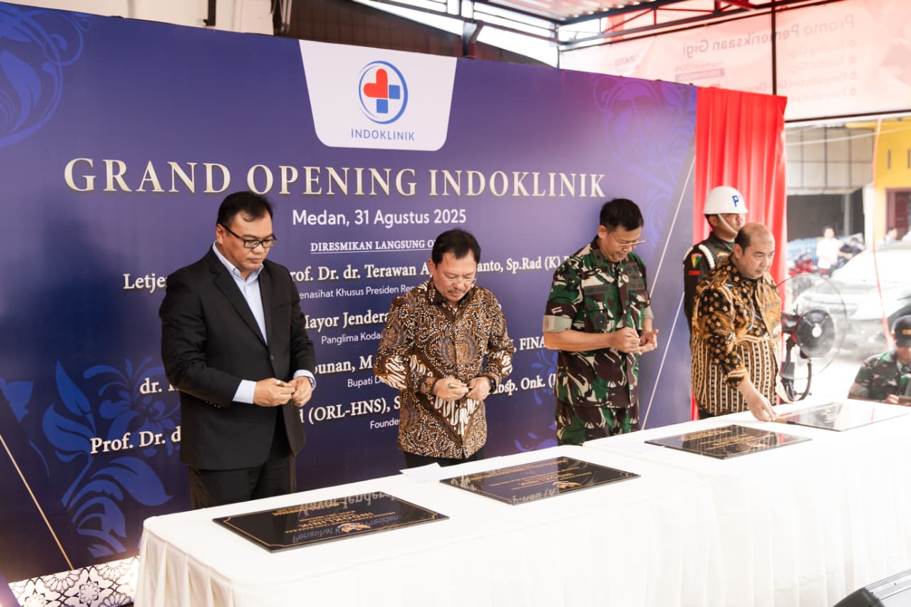 Grand Opening Indoklinik Tembung Diresmikan langsung oleh Prof. Terawan, Pangdam I/BB, Bupati Deli Serdang, dan Founder Indoklinik.