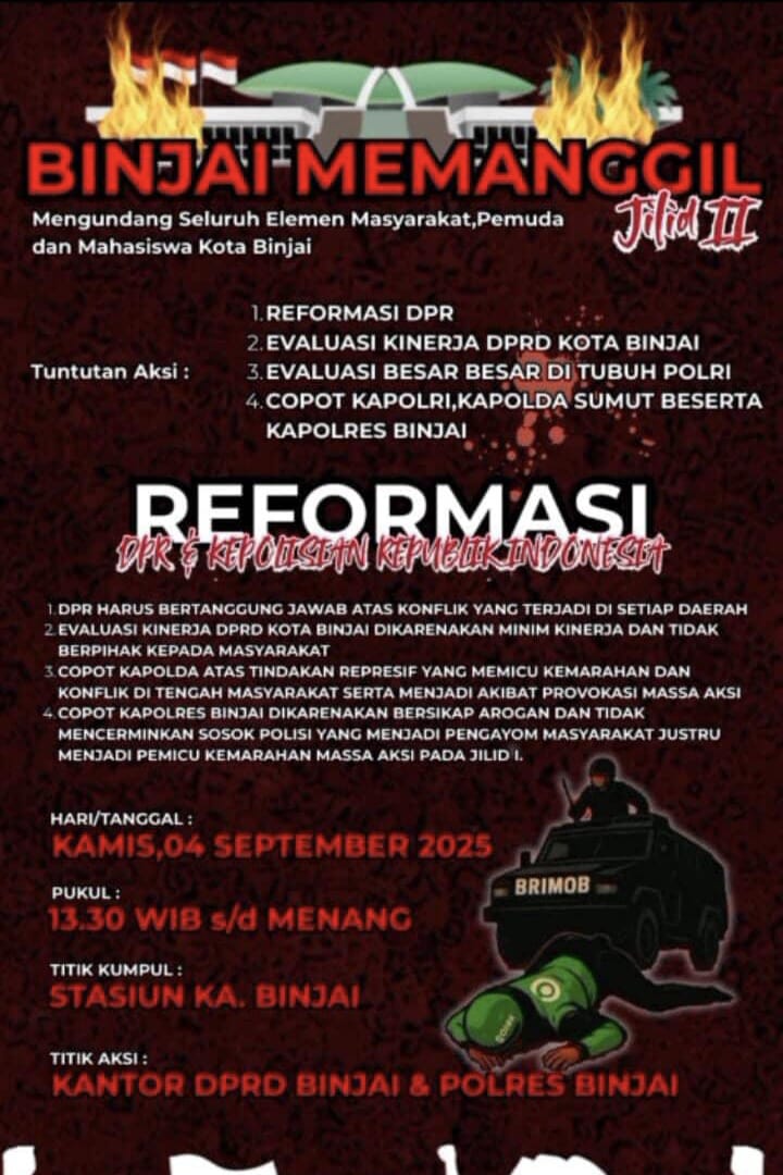 brosur ajakan unras beredar di media sosial. (ISTIMEWA/SUMUT POS)