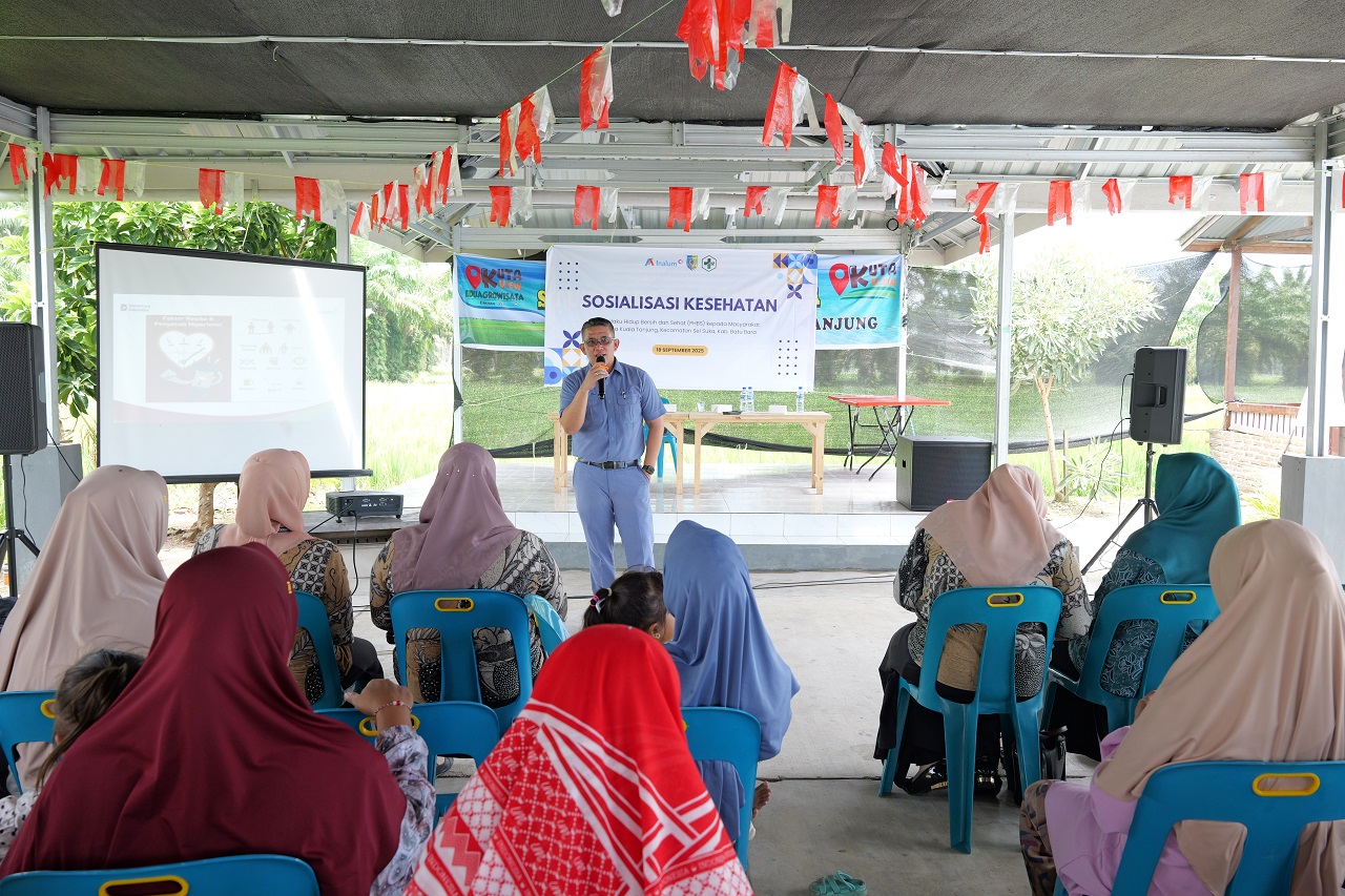 Inalum bersama Puskesmas Sei Suka sosialisasi PHBS kepada warga Desa Kuala Tanjung.