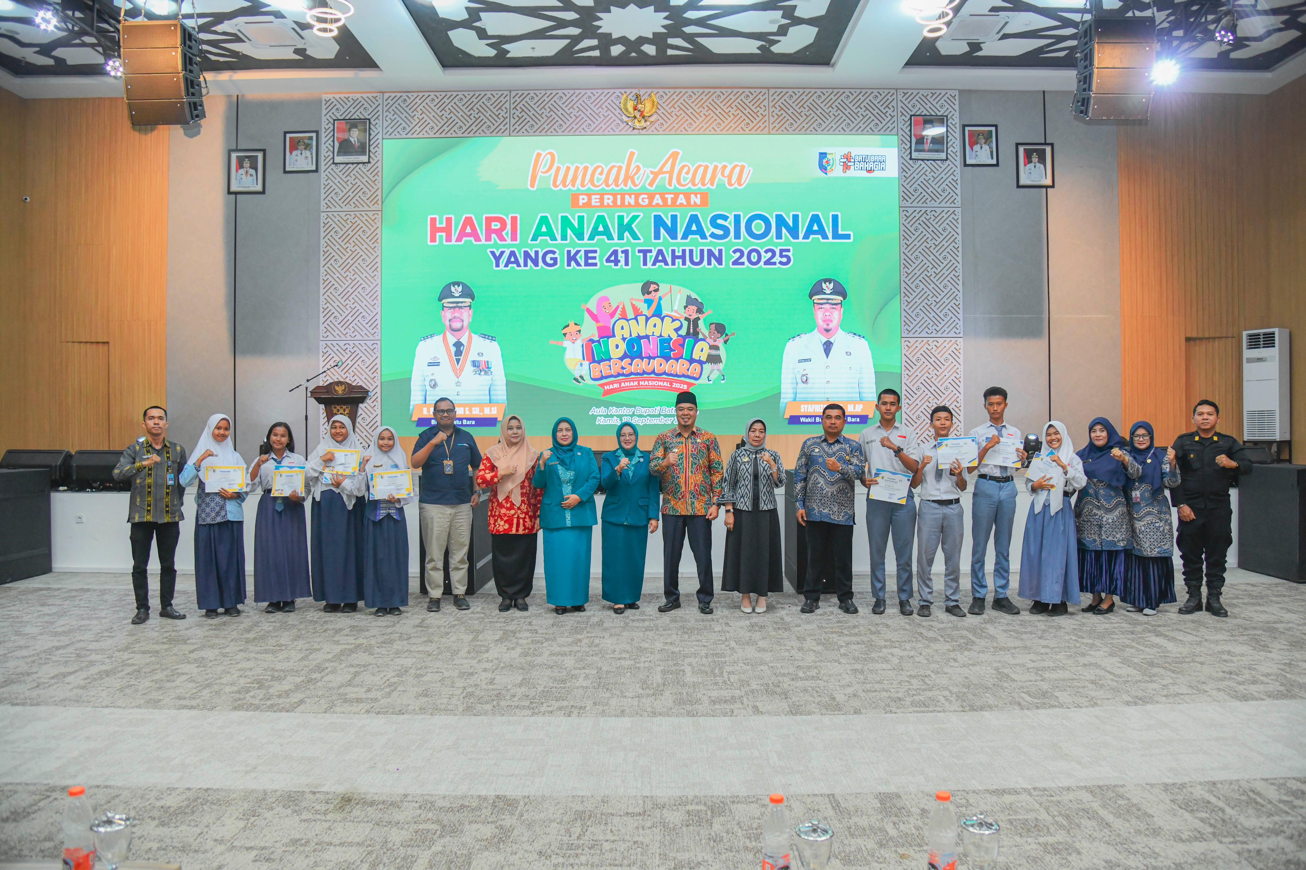 Wakil Bupati Batubara   Syafrizal, SE, M.AP saat menghadiri Peringatan Hari Anak Nasional ke-41 Tingkat Kabupaten Batubara,Kamis (18/9/2025) . (KOMINFO BATUBARA/SUMUT POS)