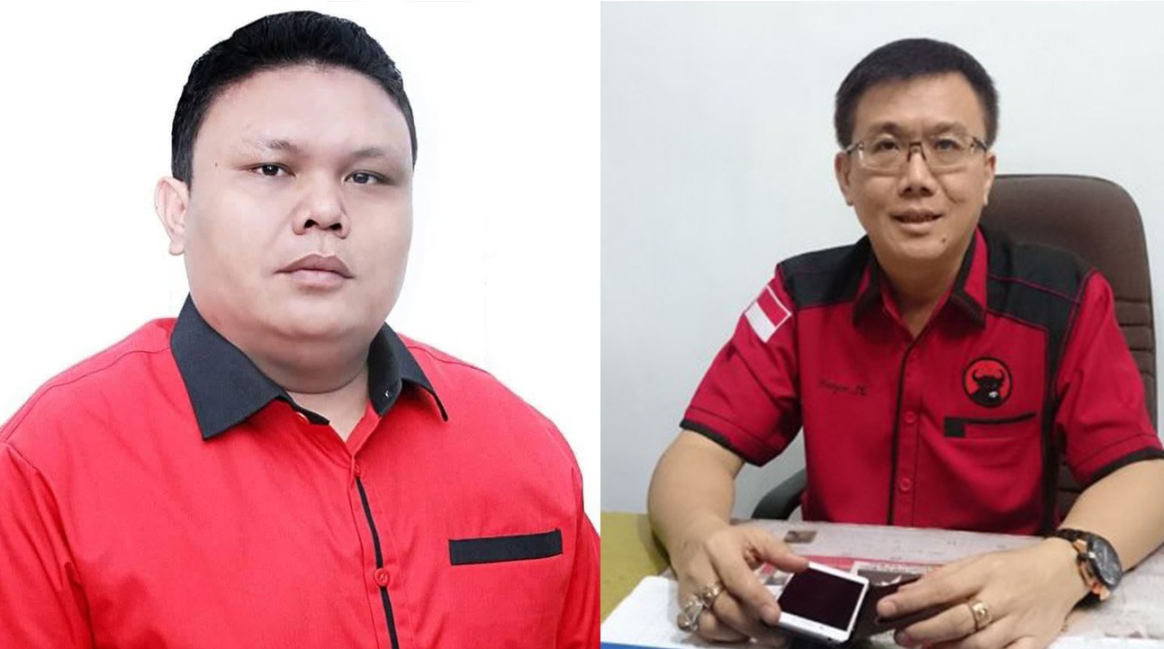 Sekretaris PAC PDI Perjuangan Medan Denai, John Martin Lumban Gaol dan Hasyim SE. (kolase foto/Sumut Pos)