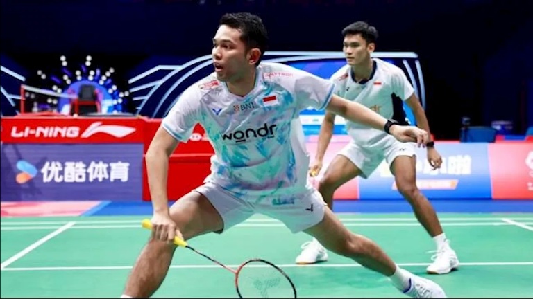 Gabda putra Indonesia, Fajar Alfian dan M Shohibul Fikri. (Dok: PBSI)