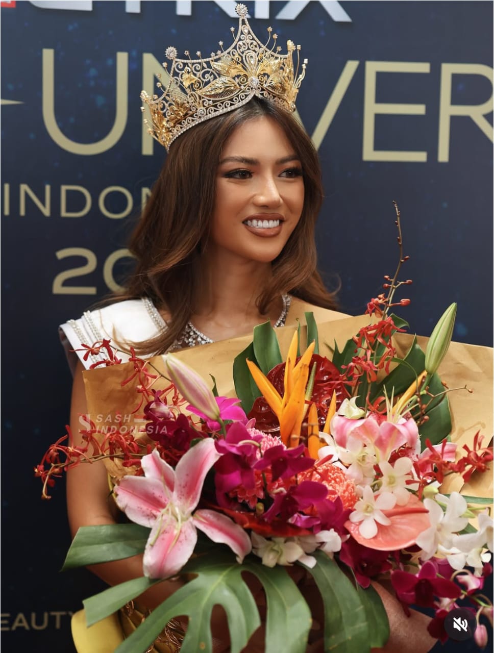 Sanly Liu Dinobatkan sebagai Miss Universe Indonesia 2025. (Instragram sashindonesia)
