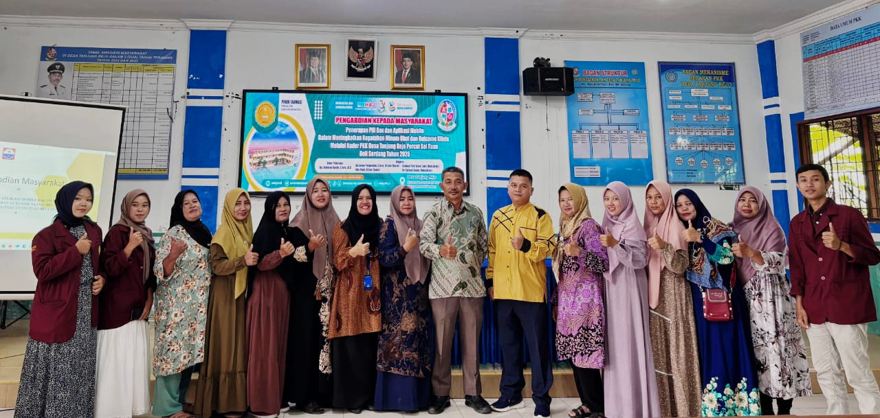 PENGABDIAN: Tim pengabdi dari Unhaj dan UPU di Desa Tanjungrejo, Kecamatan Percutseituan. (ISTIMEWA/SUMUT POS)