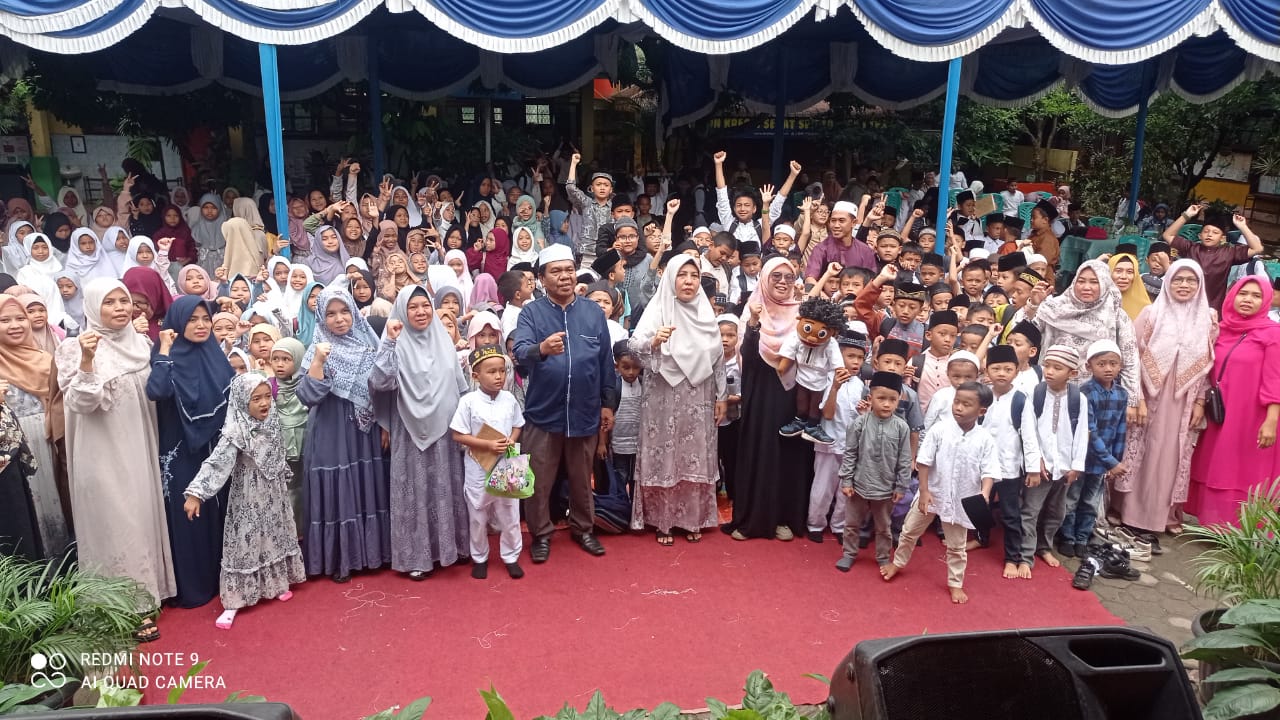 Peringatan Maulid Nabi Muhammad SAW digelar SD Negeri 105855 PTPN II Tanjung Morawa Sumut. ( foto : SDN 105855 PTPN II)