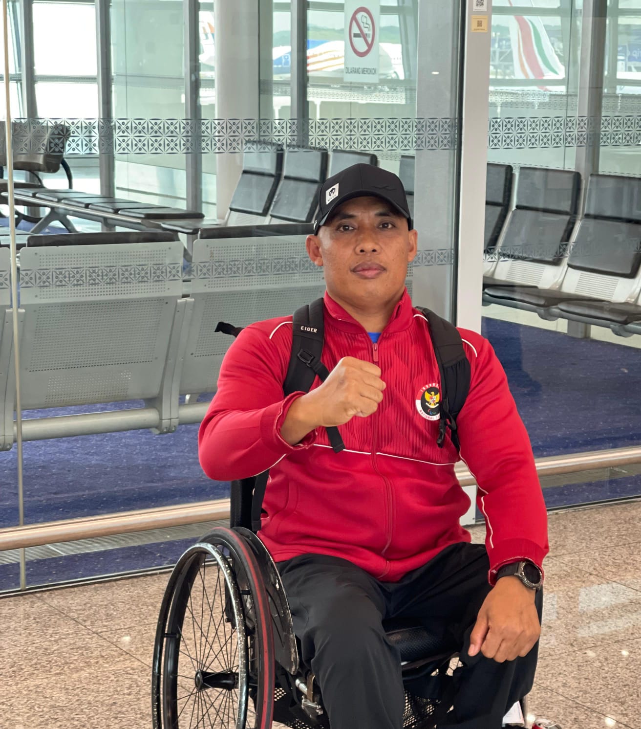 Riadi Saputra  atlet NPCI Serdang Bedagai. ( FADLY/SUMUT POS)