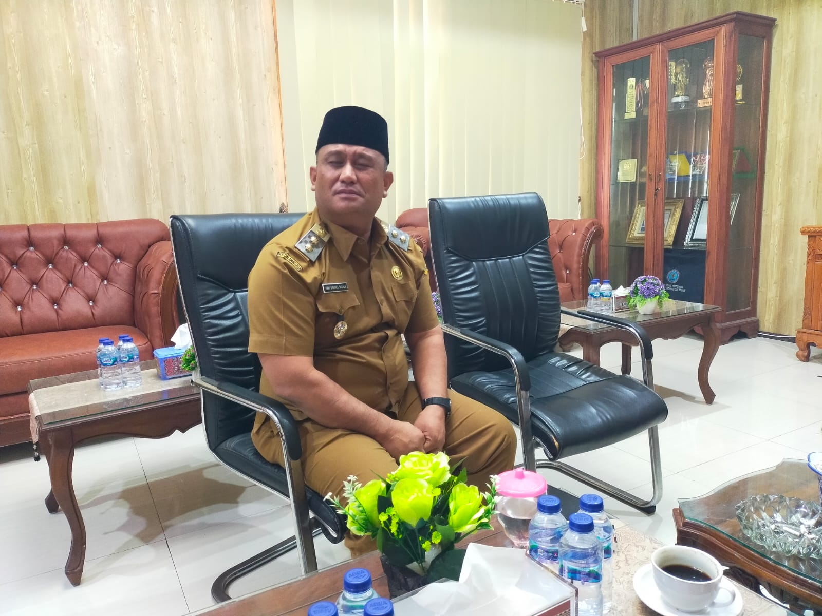 Wakil Bupati Dairi, Wahyu Daniel Sagala dikonfirmasi, Selasa (30/9/2025).RUDY SITANGGANG/SUMUT POS.