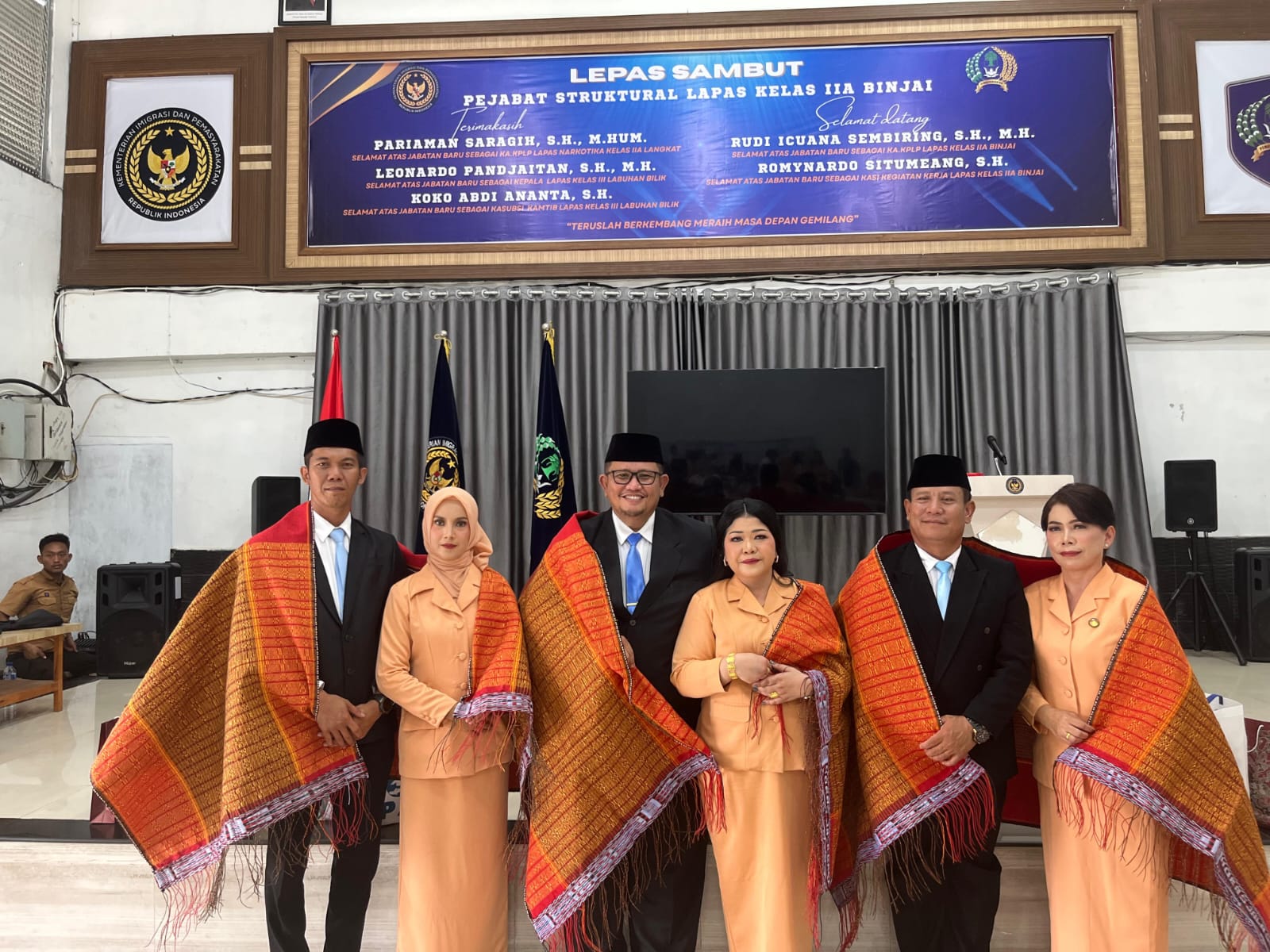 Pejabat lama di Lapas Binjai yang telah berpindah tugas. (Istimewa/Sumut Pos)