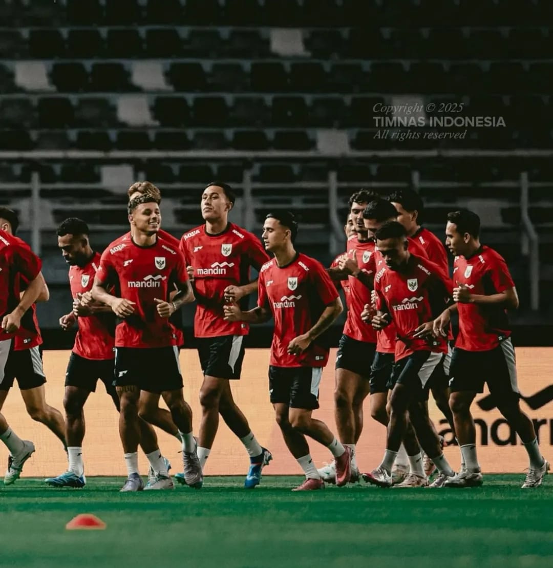 Para pemain Timnas Indonesia saat melakukan sesi latihan.(instagram Timnasindonesia)