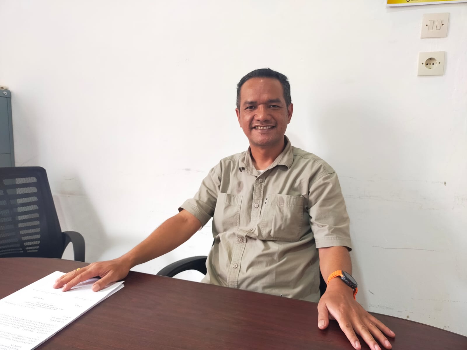 Ketua DPD PSI Dairi, Henra Jainuddin Sinaga S.IP.RUDY SITANGGANG/SUMUT POS.