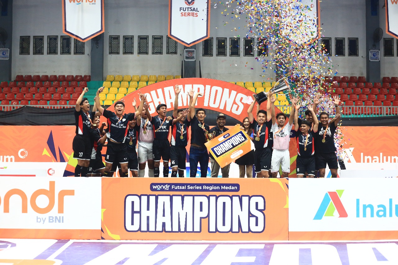 SMA PAB 4 keluar sebagai juara di ajang Wondr Futsal Series 2025 Regional Medan with INALUM