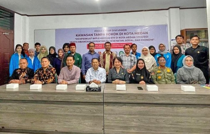 FGD Kawasan Tanpa Rokok di Medan bertajuk "Memperkuat Implementasi KTR di Kota Medan - Strategi Menyeimbangkan Kepentingan Kesehatan Sosial dan Ekonomi"