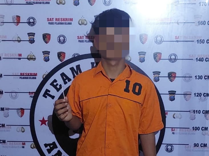 Pelaku begal saat diamankan di Polres Pelabuhan Belawan. (ISTIMEWA/SUMUT POS)