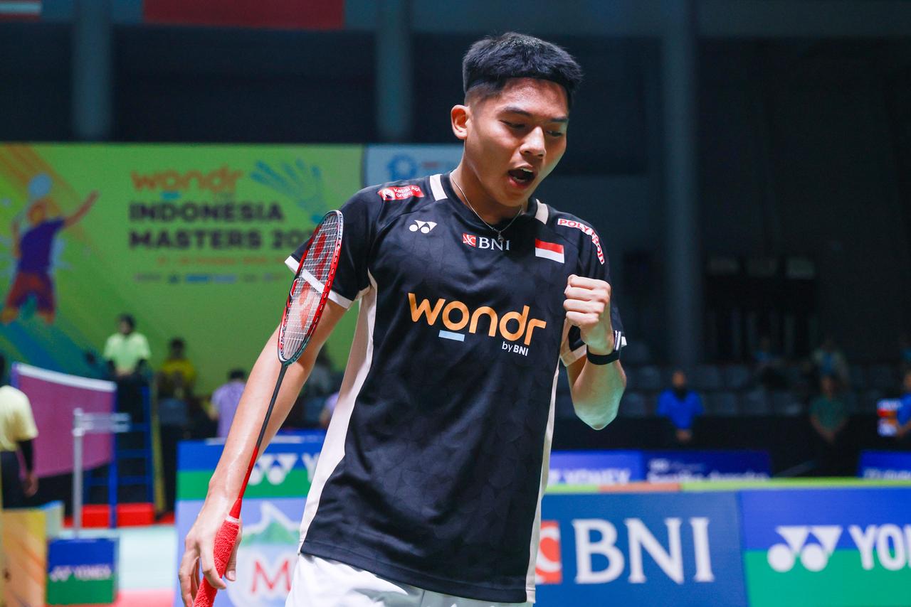 Tunggal putra Indonesia, M Zaki Ubaidillah lolos ke perempatfinal wondr by BNI Indonesia Masters 2025. (Dok PBSI)