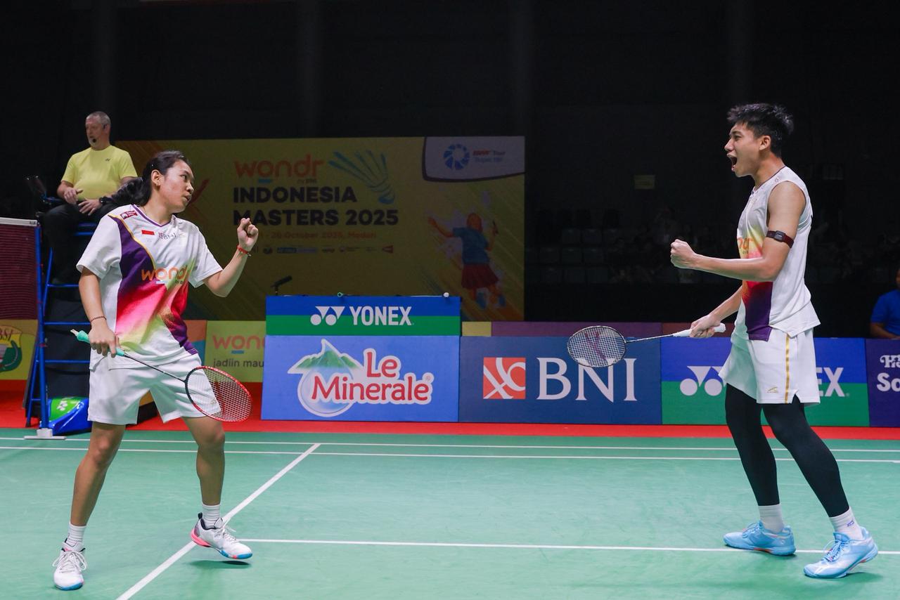 Ganda campuran Marwan Faza/Aisyah Salsabila Putri Pranata lolos ke final wondr by BNI Indonesia Masters 2025. (Dok PBSI)