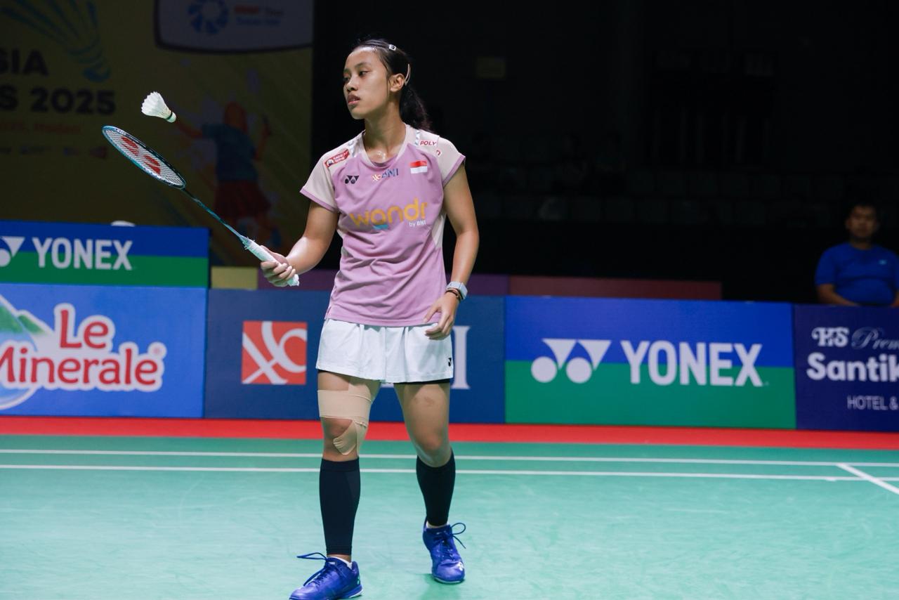 KALAH: Tinggal putri Indonesia Mutiara Ayu Puspitasari kalah wakil wakil India pada babak semifinal Indonesia Masters 2025. (Dok PBSI)