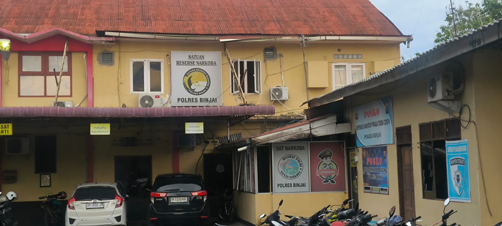 Gedung Satresnarkoba Polres Binjai. (Teddy Akbari/Sumut Pos)