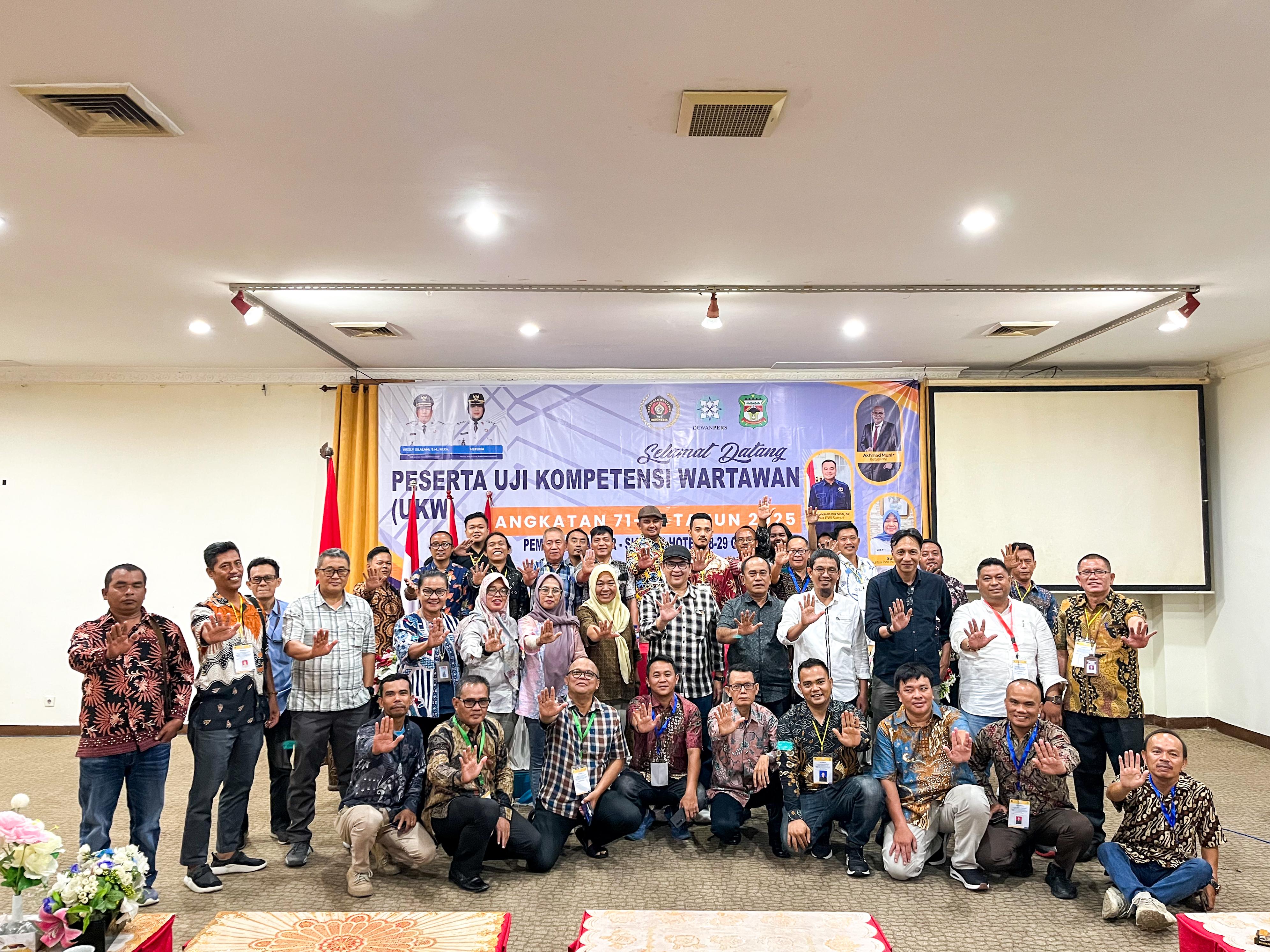 UKW Angkatan ke-71 di Siantar Rampung: 23 Wartawan Dinyatakan Lulus, 4 Belum Kompeten