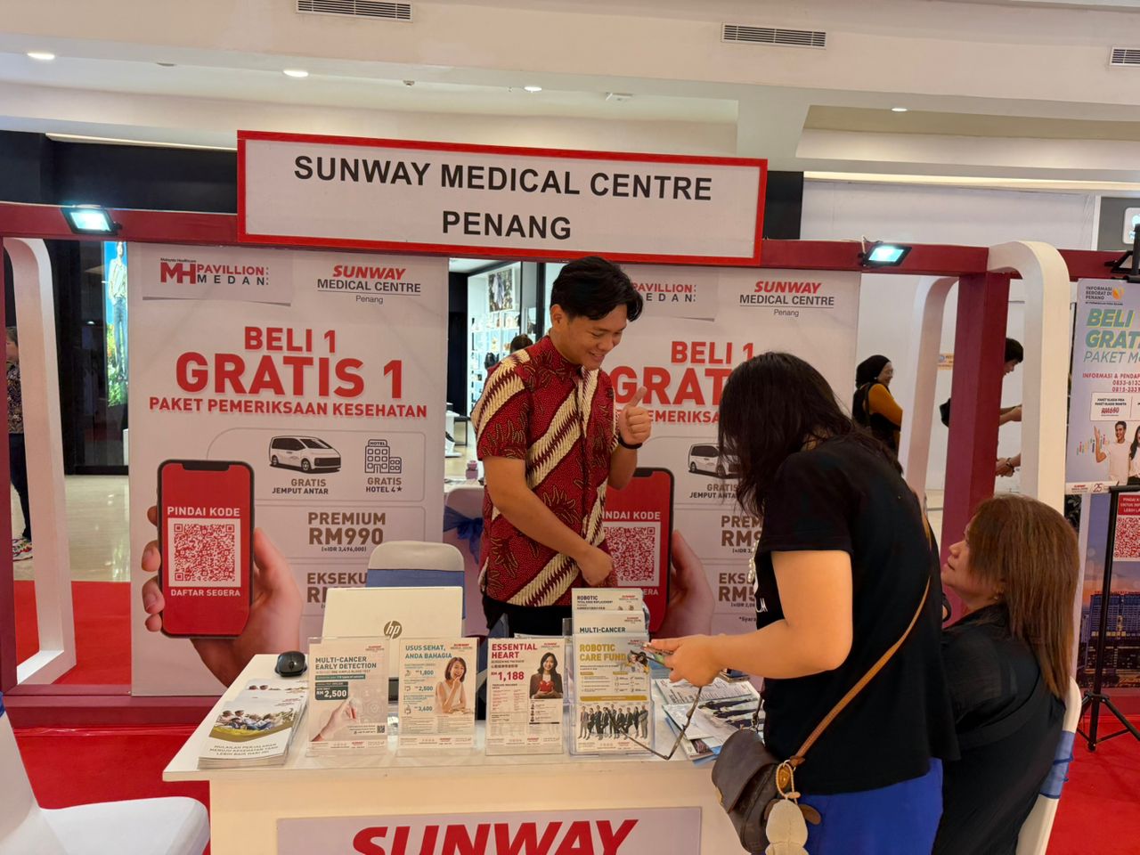 Sunway Medical Centre Penang (SMCP) ikut Astindo Travel Fair 2025 di Atrium Mall Centre Point, Medan. (Dok SMCP)