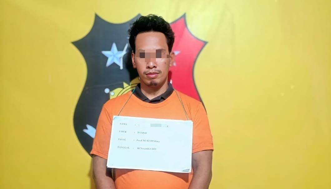 Tersangka MH terduga pelaku curat (Fajar/ Sumut Pos)