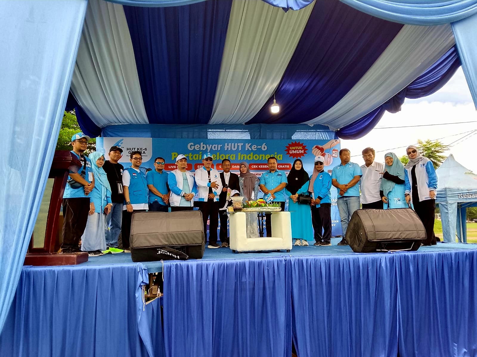 DPD Partai Gelora Indonesia Kota Medan sukses menggelar Gebyar HUT ke-6 Partai Gelora Indonesia di Taman Cadika Medan. (ISTIMEWA/SUMUT POS)