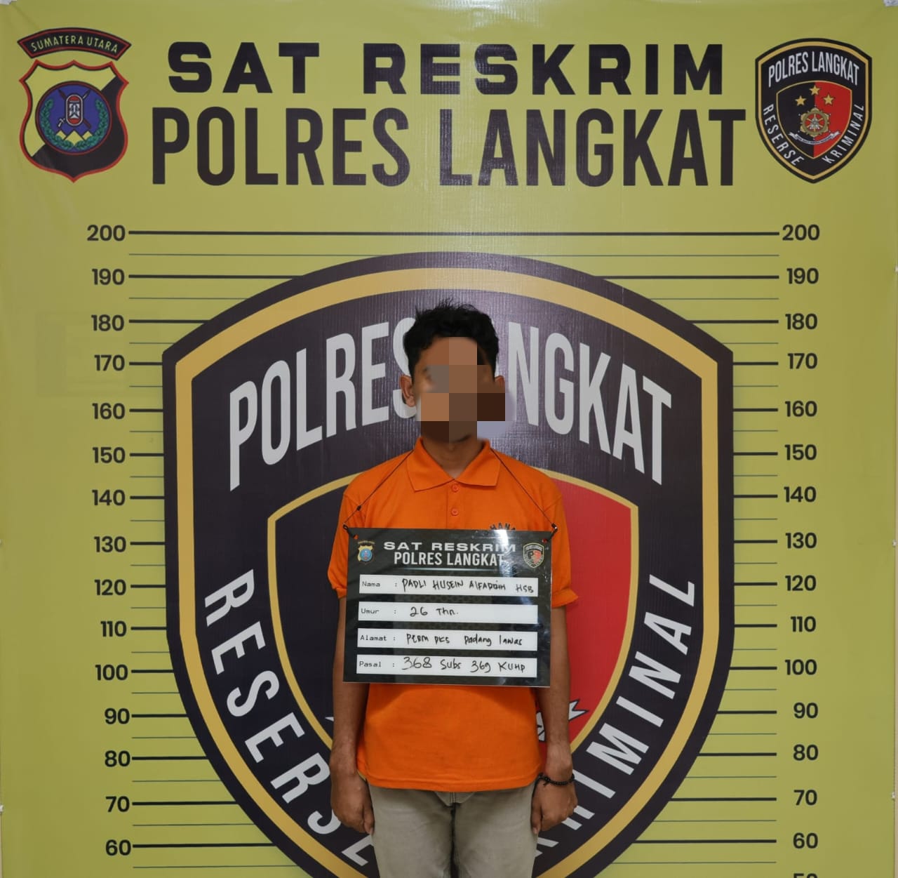 Pelaku pemerkosaan sekaligus pengancaman ditangkap Polres Langkat.
