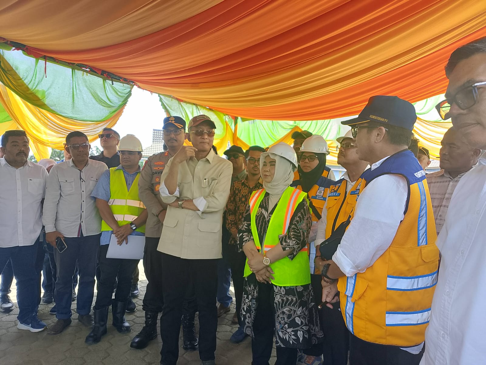 BENDUNGAN : Menteri Pekerjaan Umum (PU) Dody Hanggodo meninjau Bendungan Sei Wampu di Kabupaten Langkat, Sumatera Utara, Sabtu (8/11/2025). (Dok: istimewa)