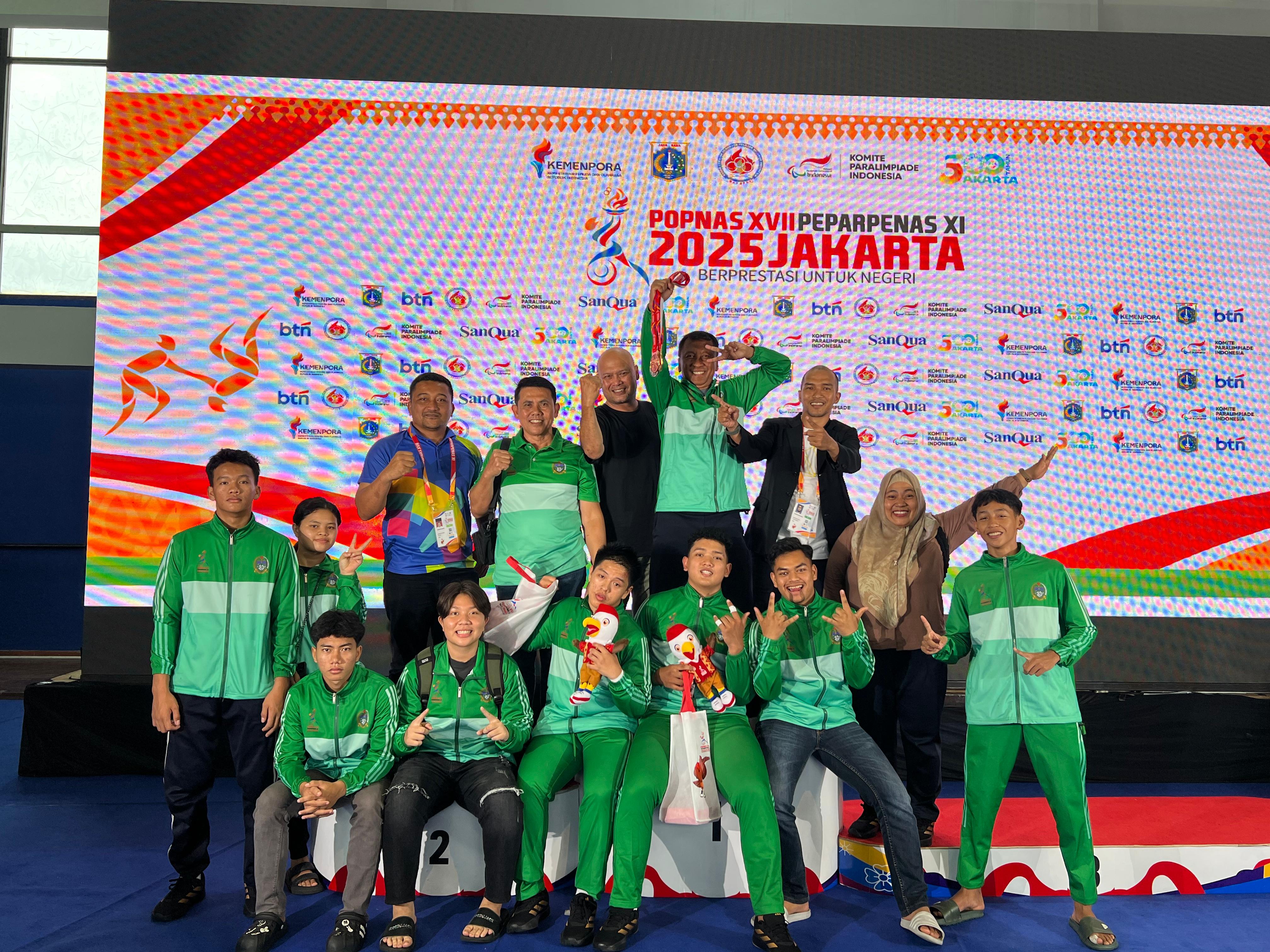 EMAS: Daffin Prayoga meraih emas judo dari  kelas +81 kg putra di Popnas 2025. (Dok: PJSI Sumut)