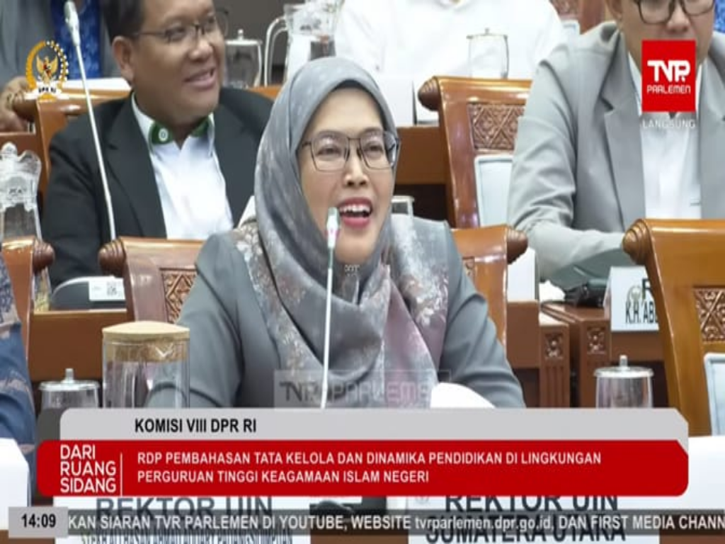 RDP: Prof Dr Nurhayati MAg menghadiri RDP DPR RI bersama Kementerian Agama RI di Jakarta. (Istimewa/Sumut Pos)